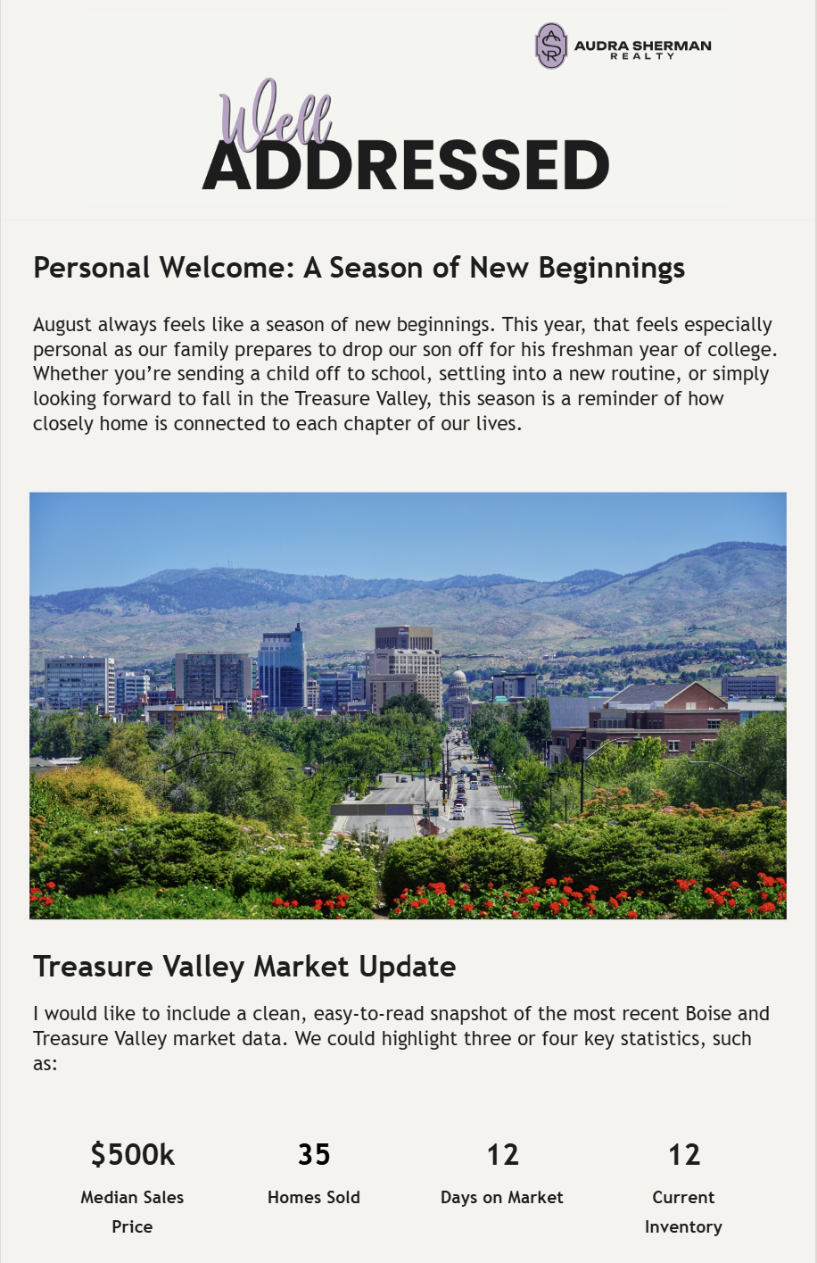 Well Addressed Newsletter Thumbnail